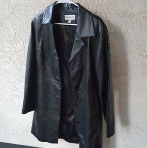 Charles Klein Genuine Leather Coat Jacket Size XL